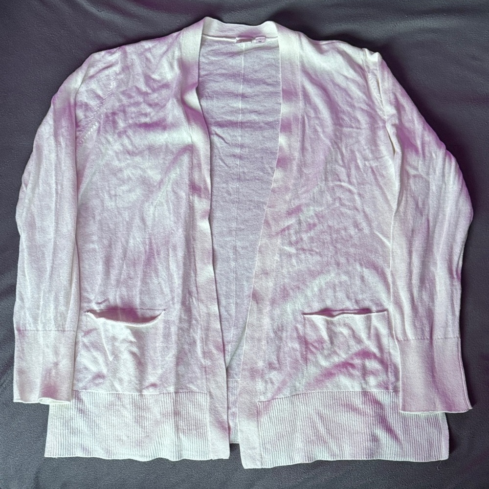 GAP Women's Cream Open-Front Cardigan, size Large